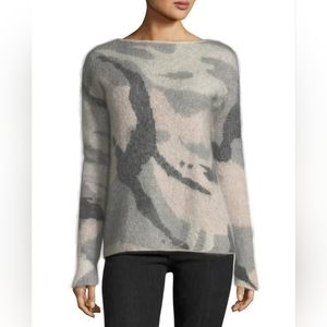 NWOT RAG & BONE Sinclair Boat-Neck Camo Wool-Blend Sweater